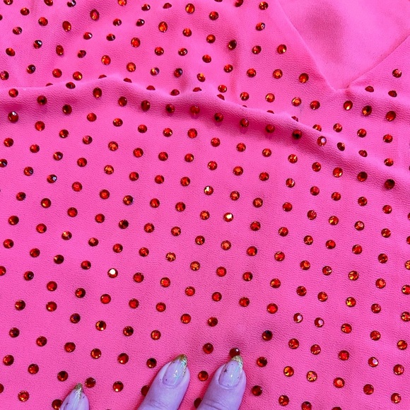 Marciano Designer GUESS Bejeweled Rhinestone Criss Cross Strappy Tank - Picture 4 of 8